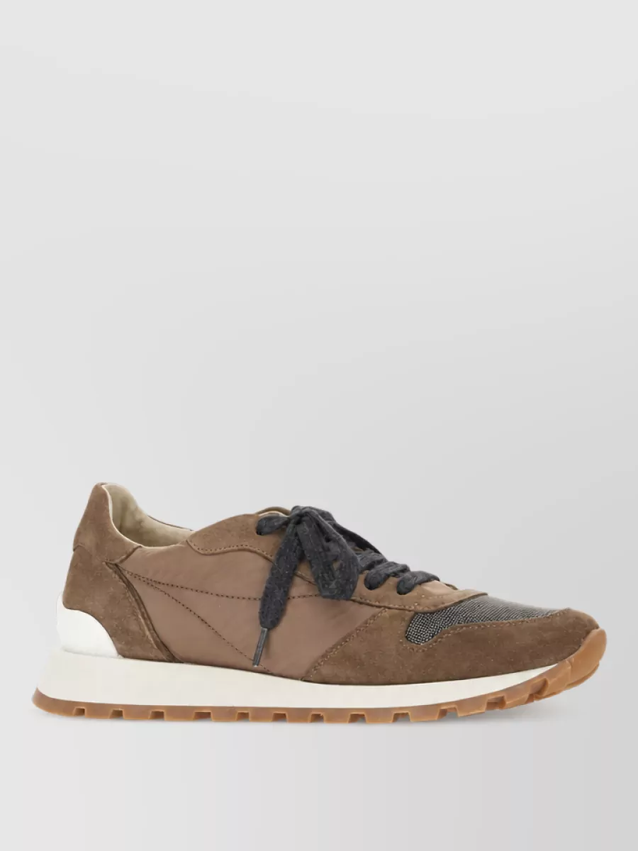 Brunello Cucinelli Leather Lace-Up Sneakers