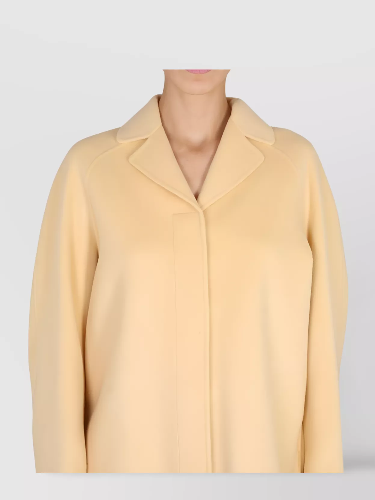 Max Mara Tailored Short Coat Notched Lapels In Yellow