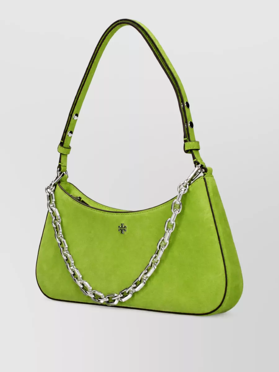 Tory Burch Romy Suede Leather Clutch Bag