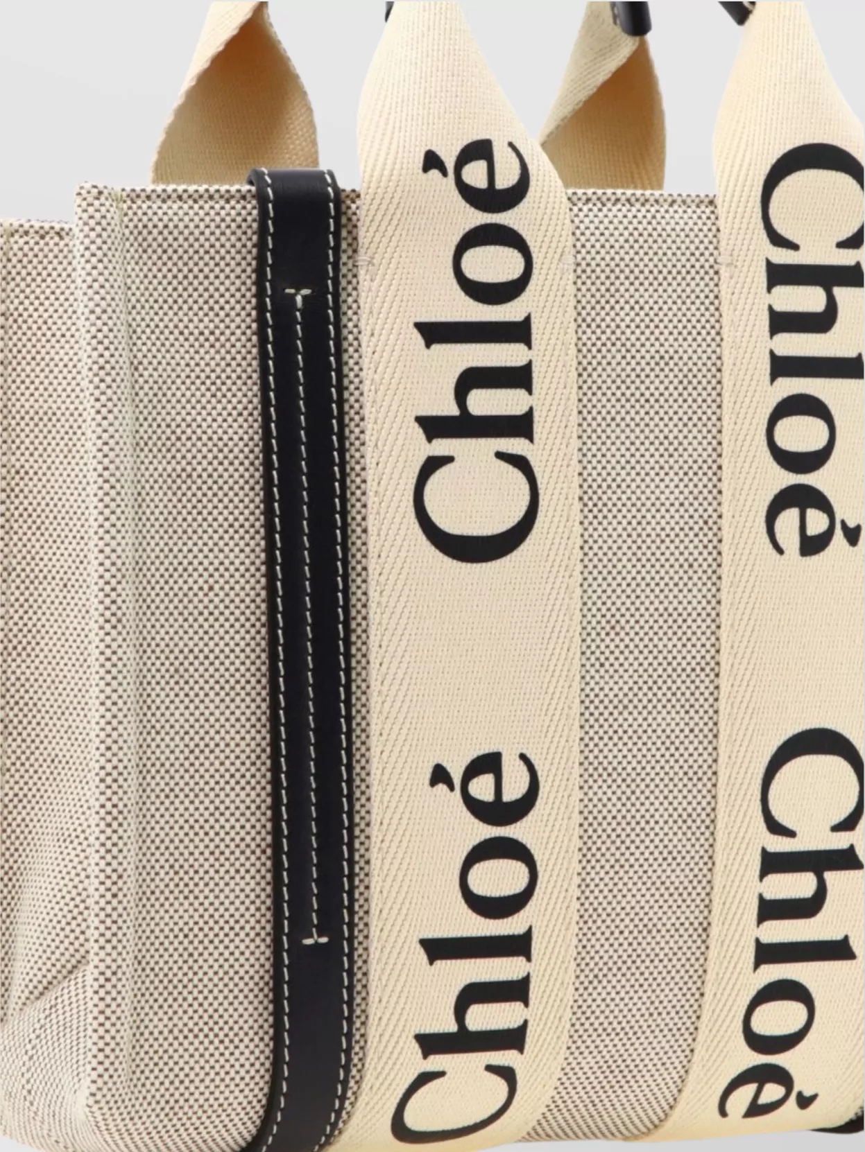 CHLOÉ STITCHED TOTE BAG WITH HANDLES AND STRAP