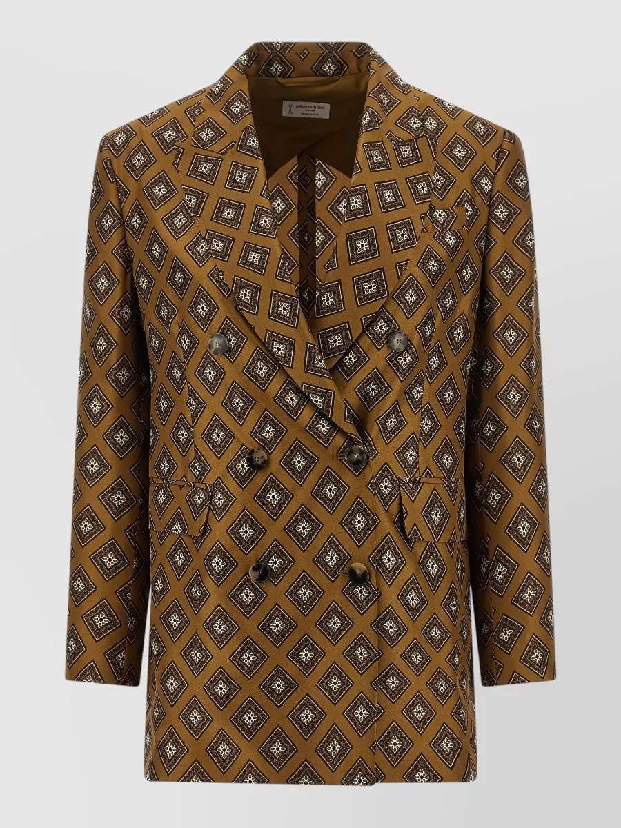 Alberto Biani Silk Double-Breasted Blazer