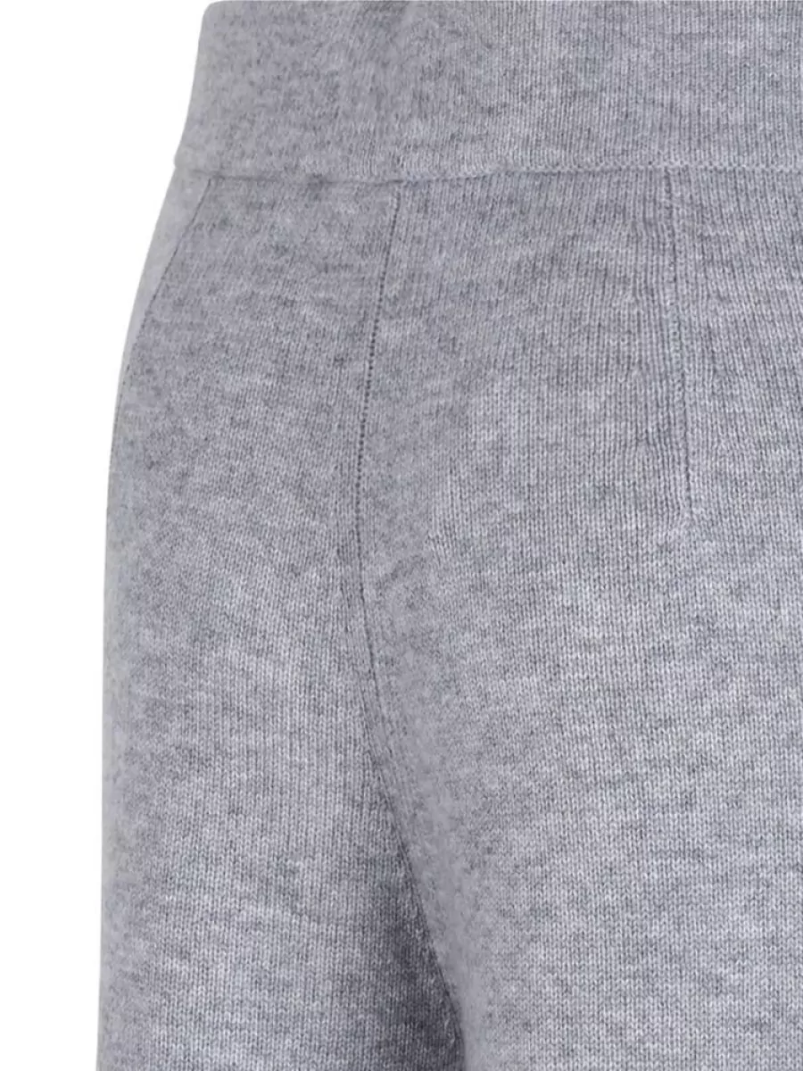 Max Mara Ribbed High-Rise Wide-Leg Cashmere Wool Trousers