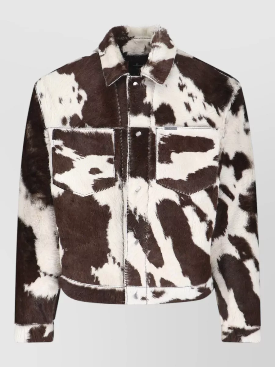 Represent leather shirt jacket