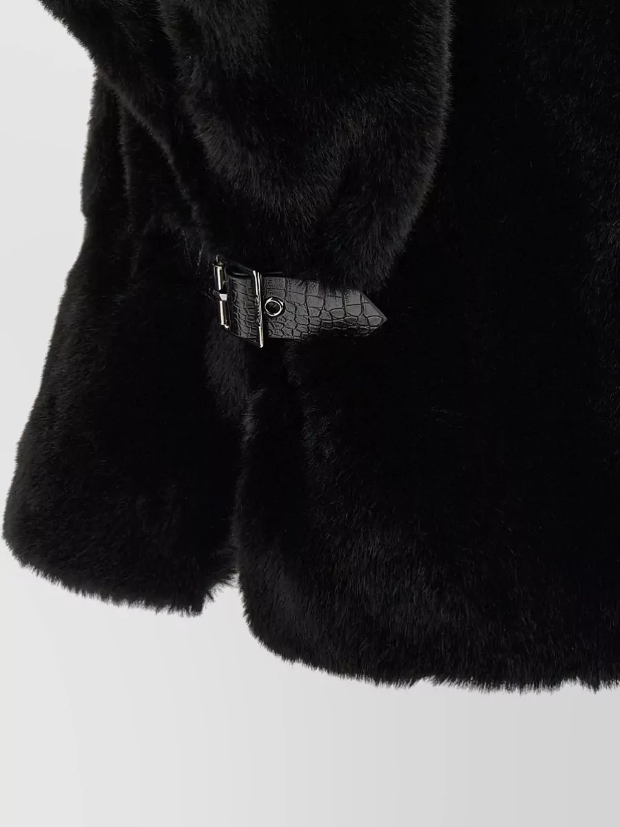 Pinko Faux Fur High-Neck Cape