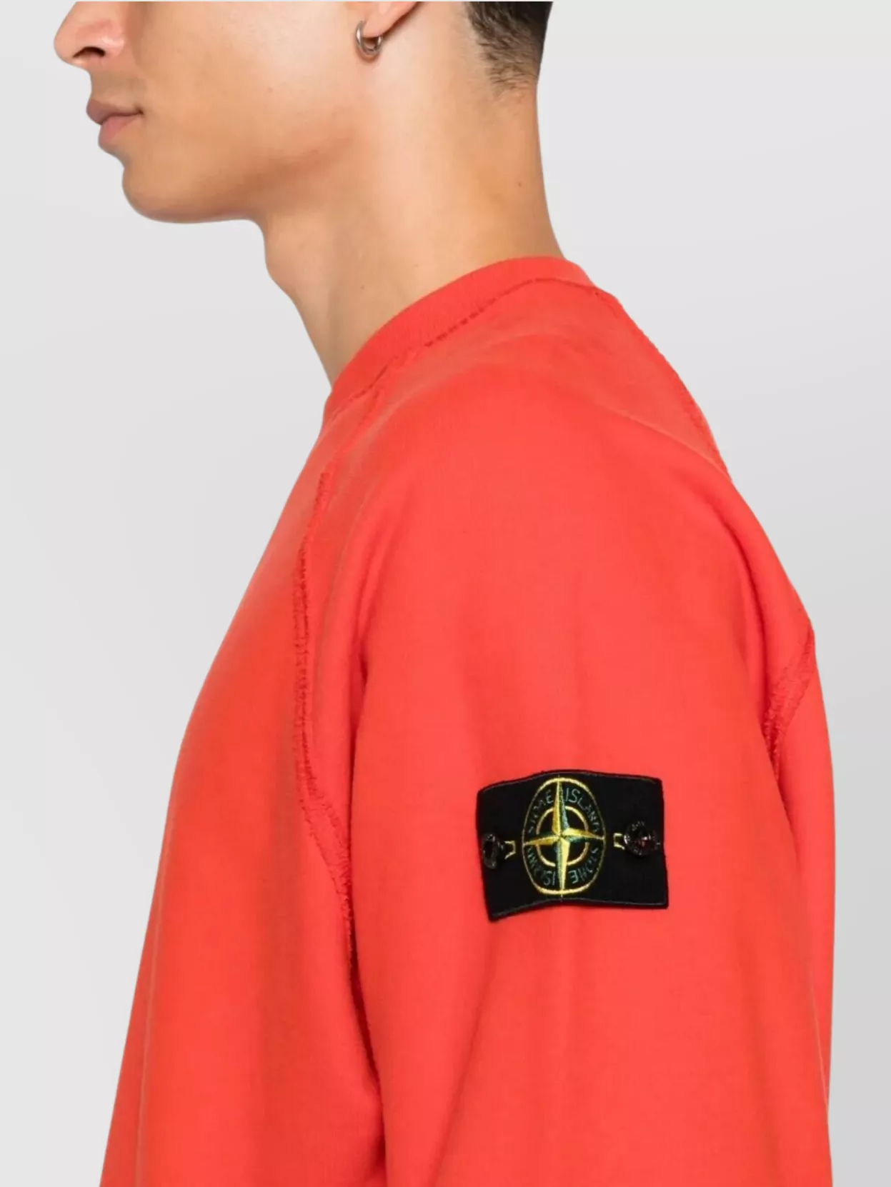 Stone Island Relaxed Crewneck Sweatshirt In Organic Cotton