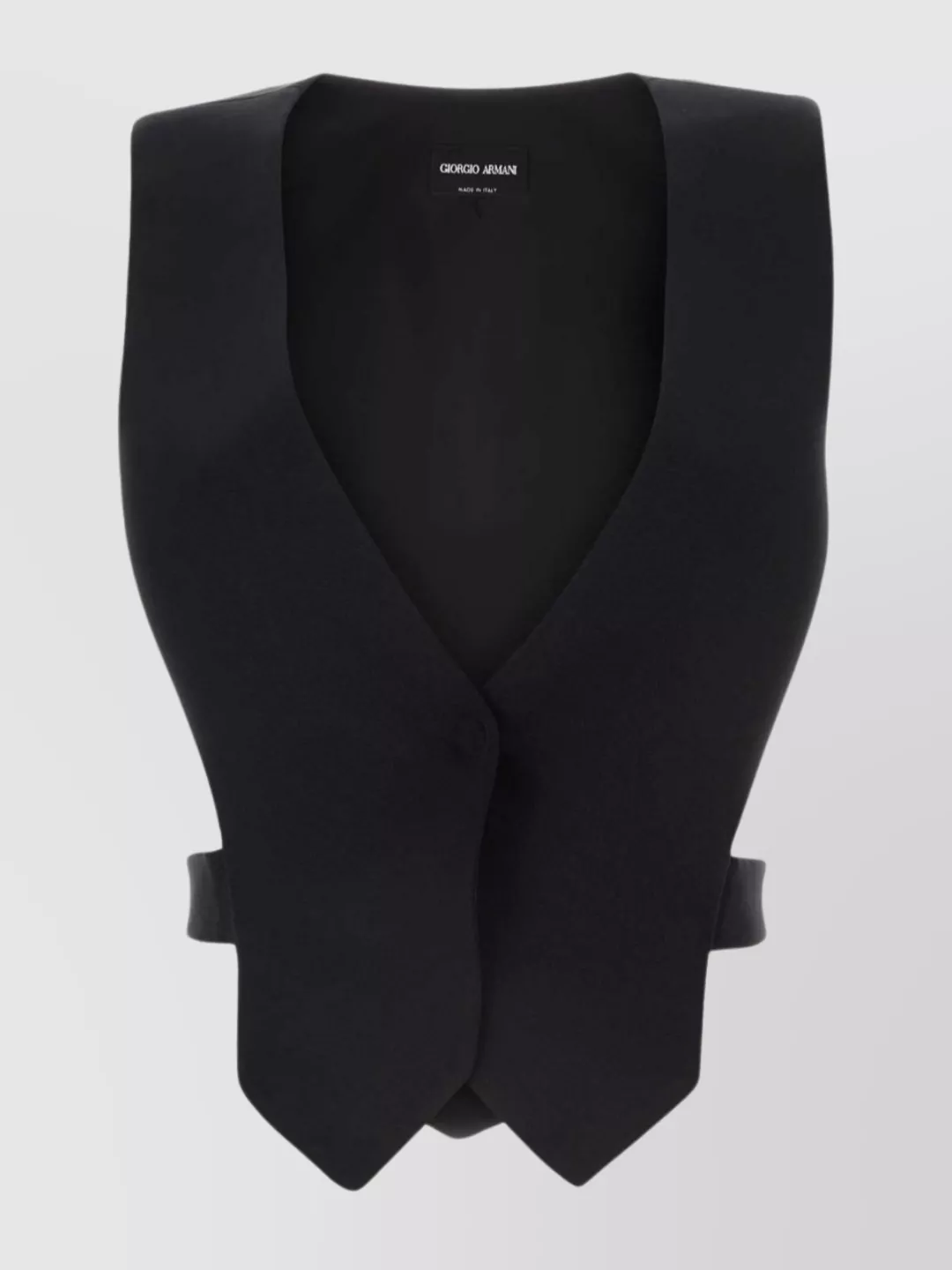 Shop Giorgio Armani V-neckline Structured Sleeveless Vest