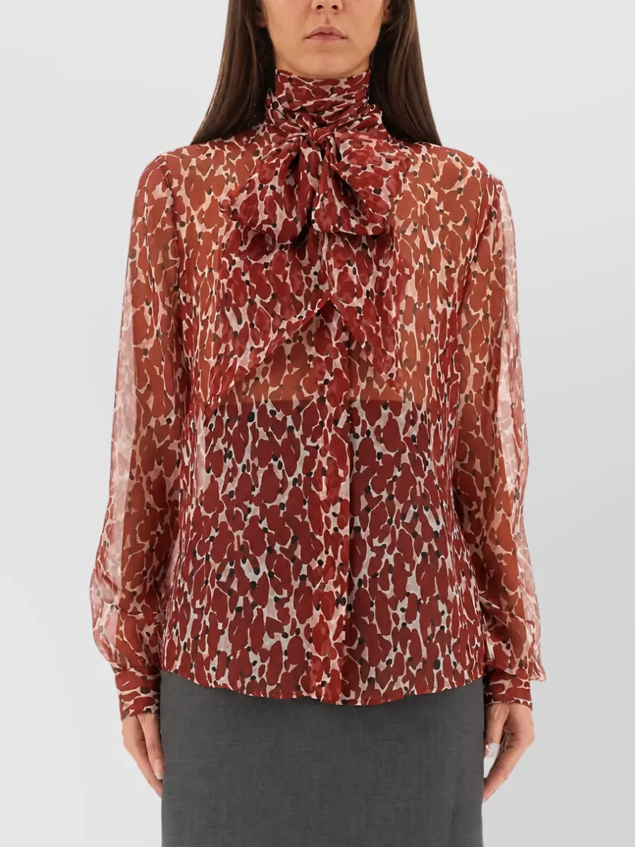 Saint Laurent Silk Printed Blouse