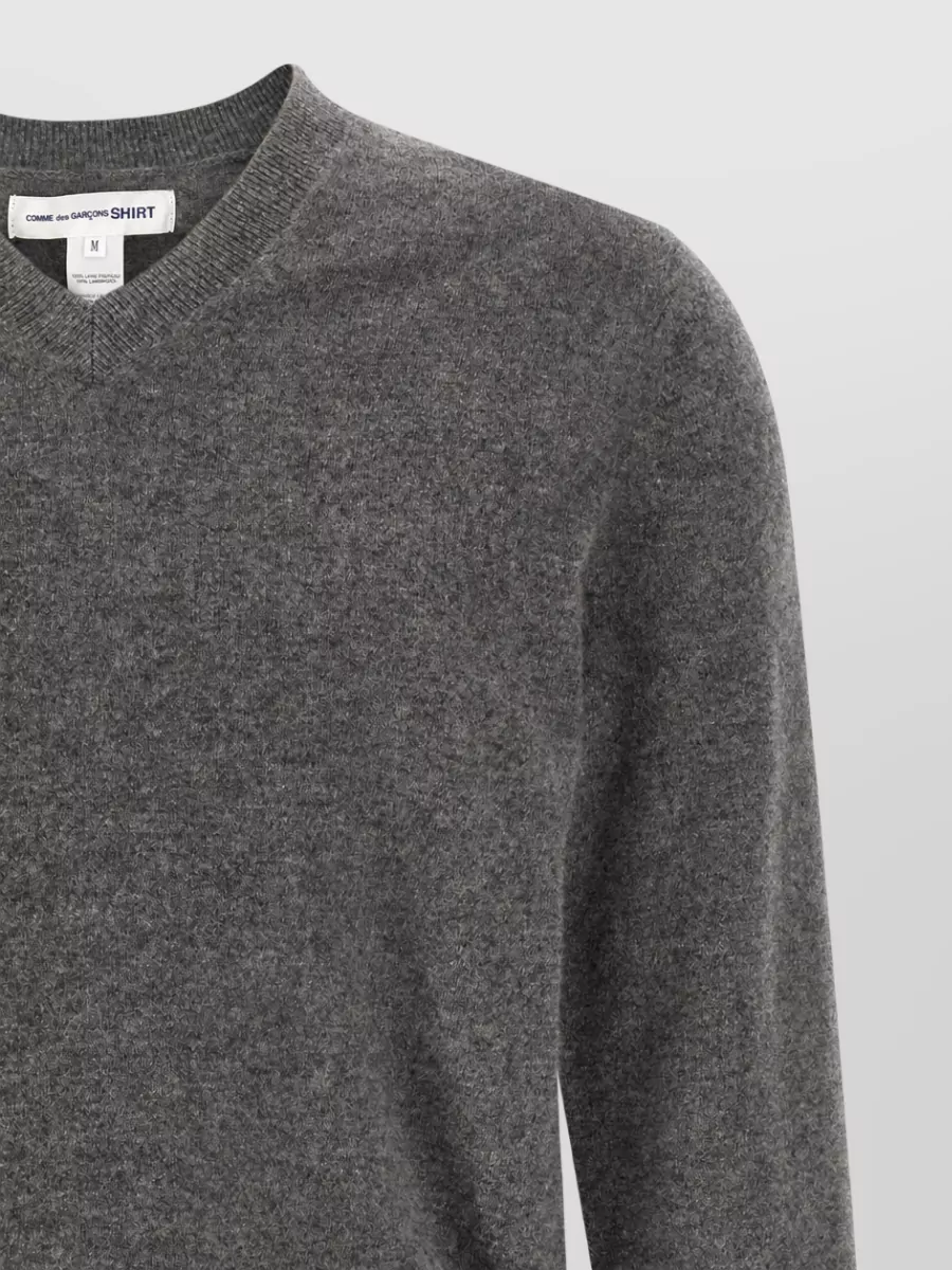 Comme des Garçons wool color-block v-neck sweater