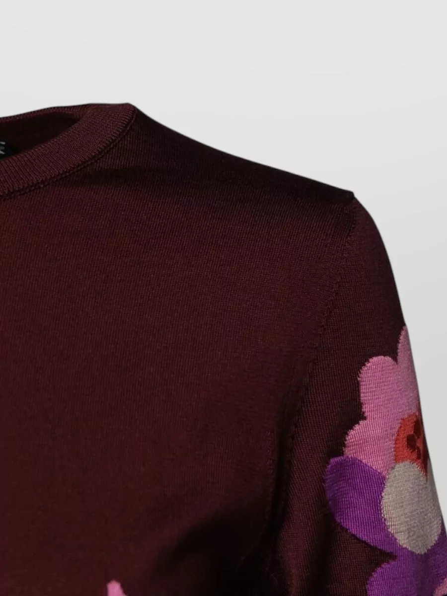 Dolce&Gabbana Floral Silk Short-Sleeve Crew-Neck Knitted Top