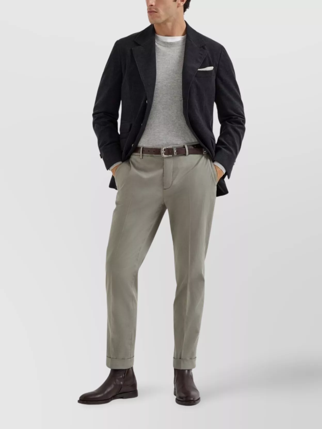 Brunello Cucinelli Casual Cotton Trousers Featuring Pockets