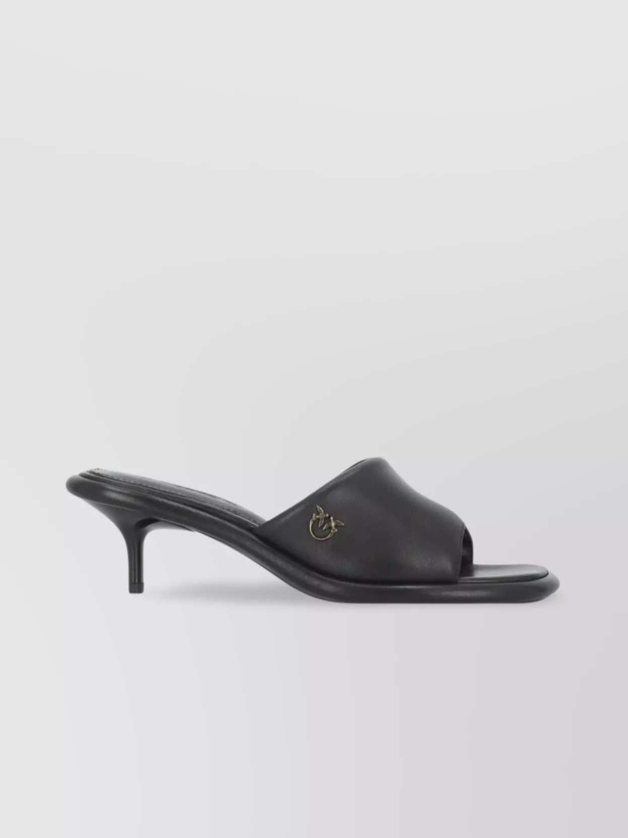 Pinko Leather Slippers Women Heel Kitten Toe