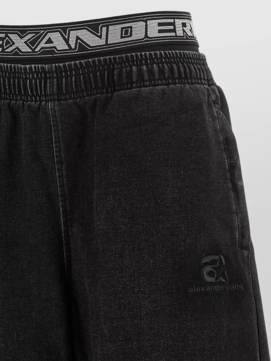 Alexander Wang Denim Relaxed-Fit Wide-Leg Pants