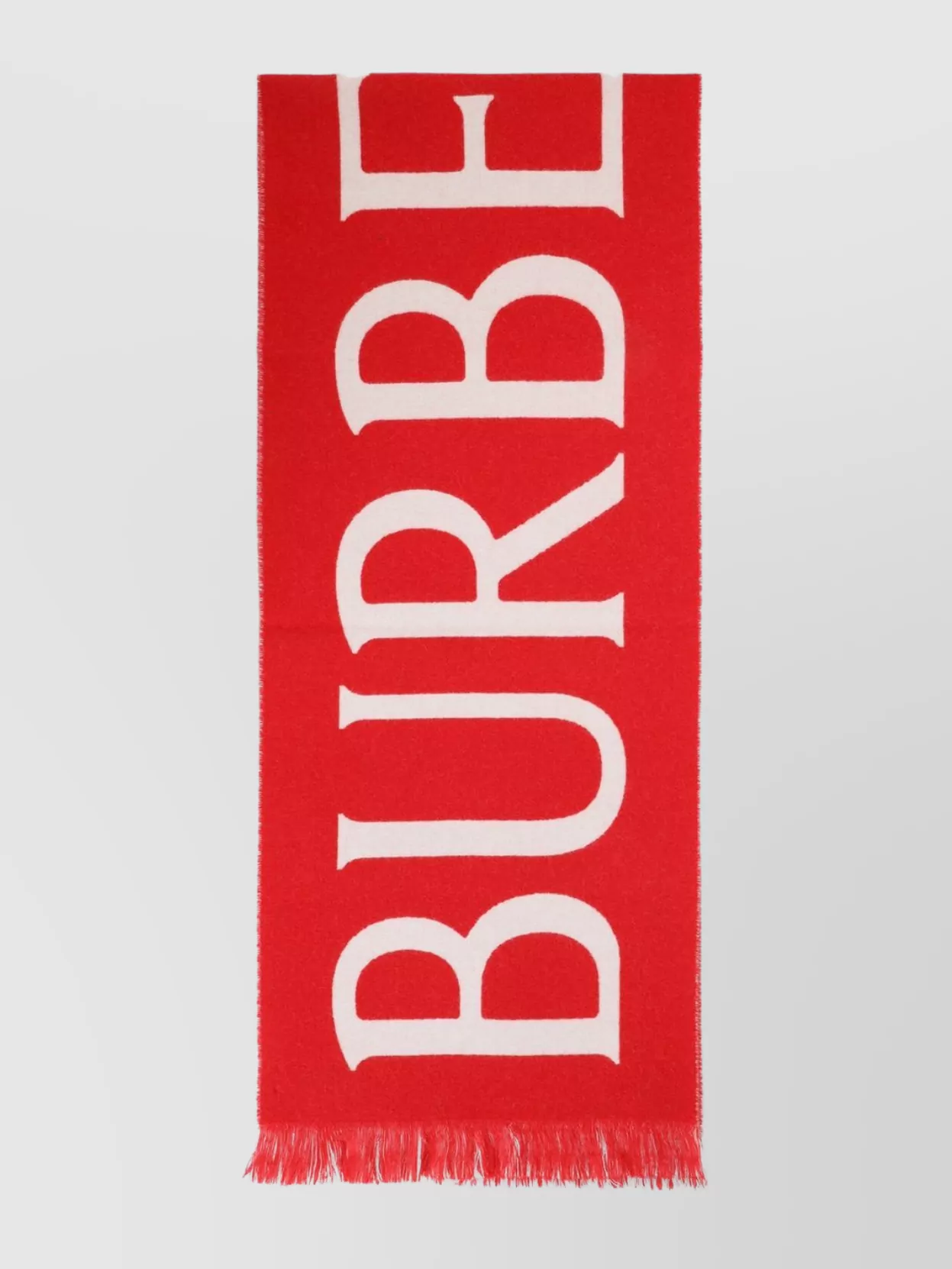 Burberry Signature Logo Scarf Fringed Edges
