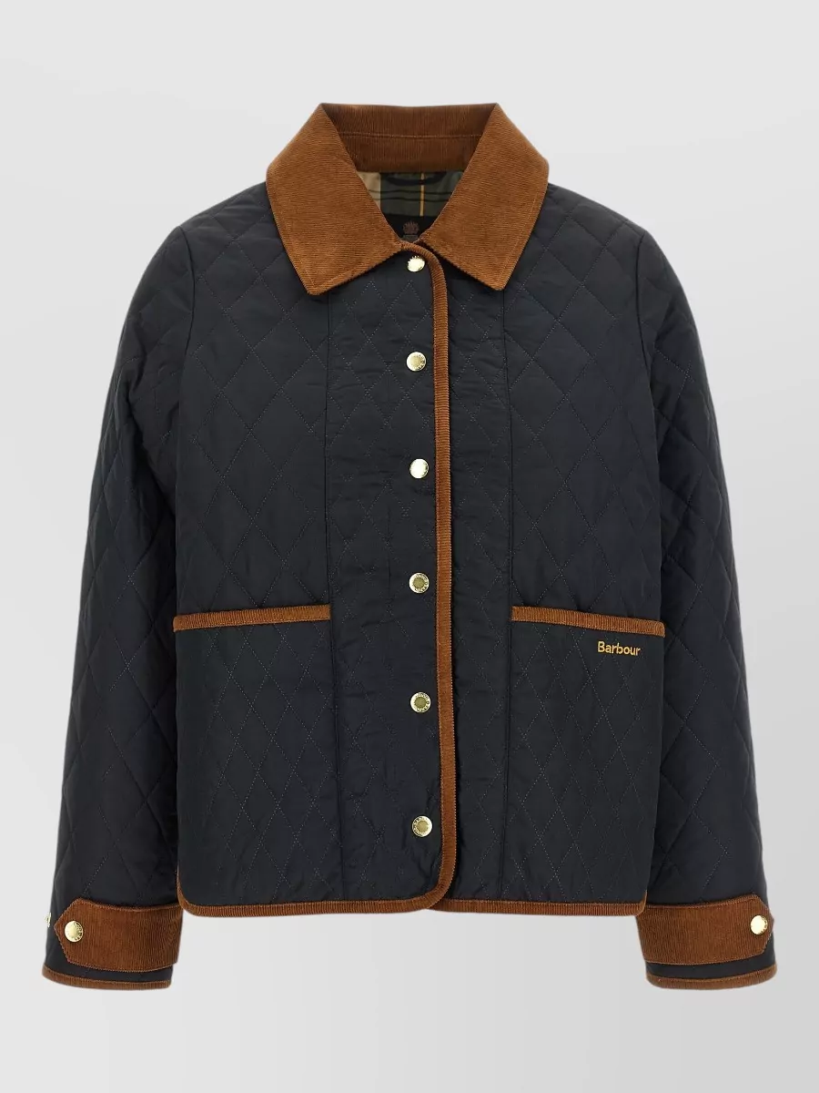 Barbour quilted single breasted coat