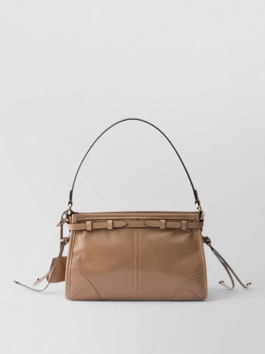 Prada Bonnie Small Leather Clutch Bag