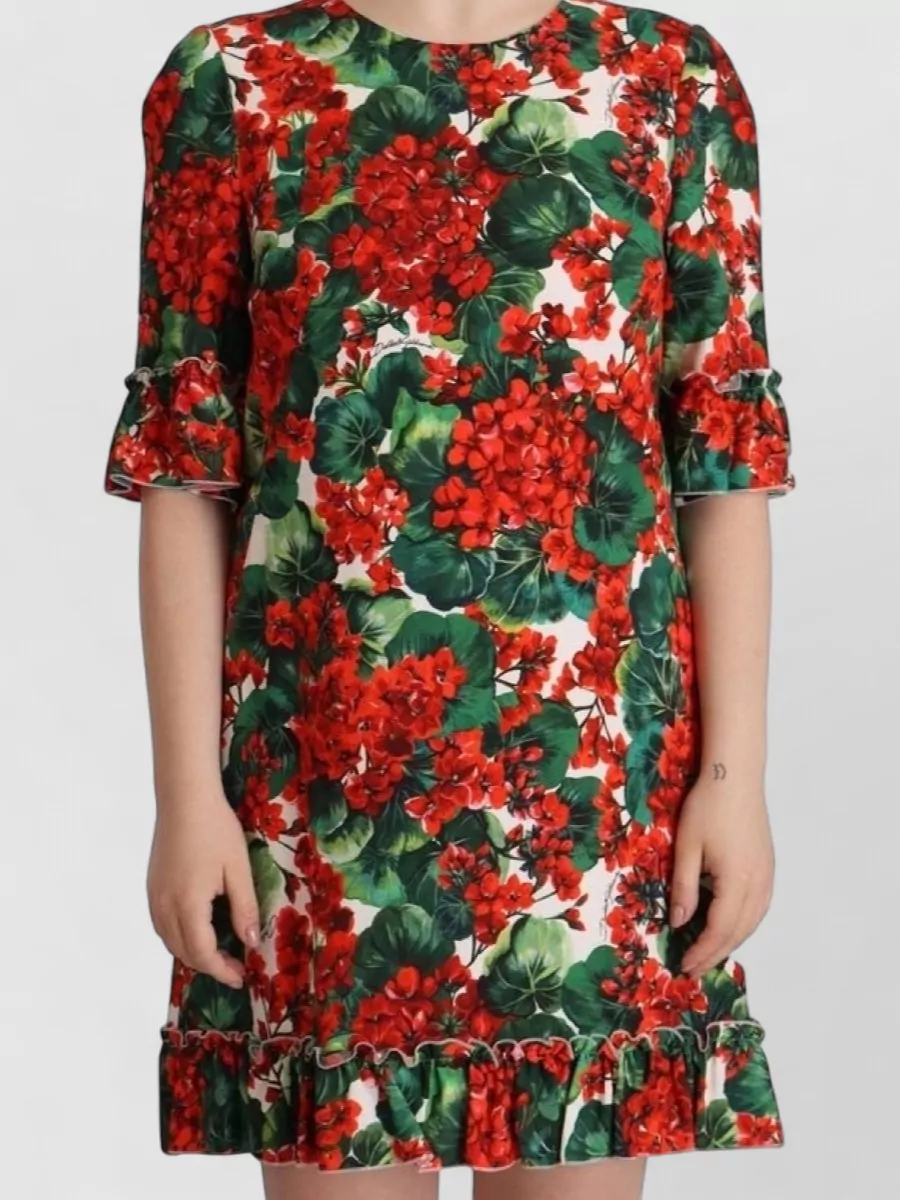 Dolce&Gabbana Silk floral-print knee-length dress