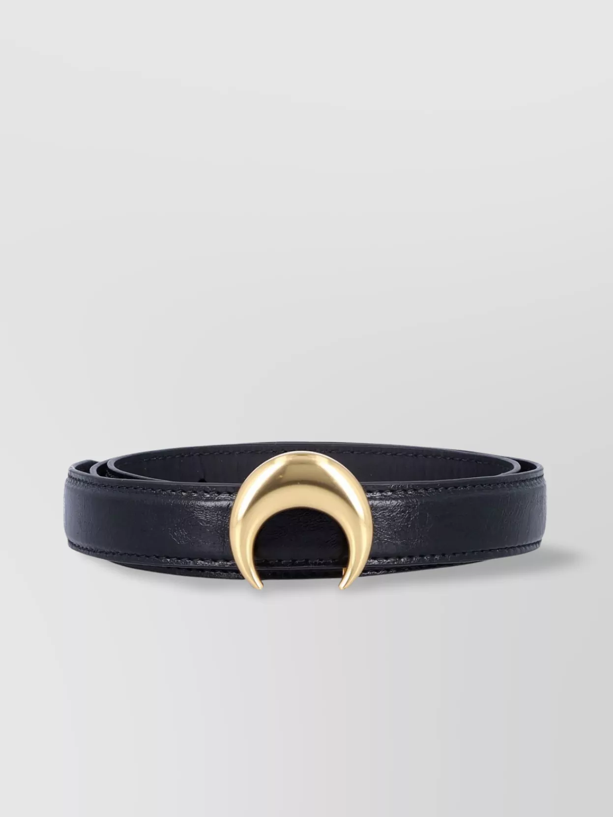 Marine Serre Leather Crescent Moon Belt In Blue