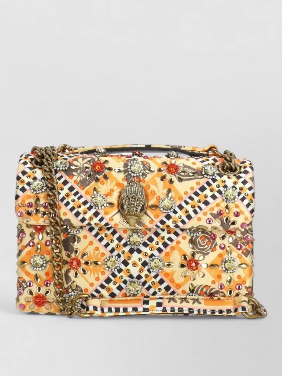 Kurt Geiger Beaded Floral-Embellished Shoulder Bag
