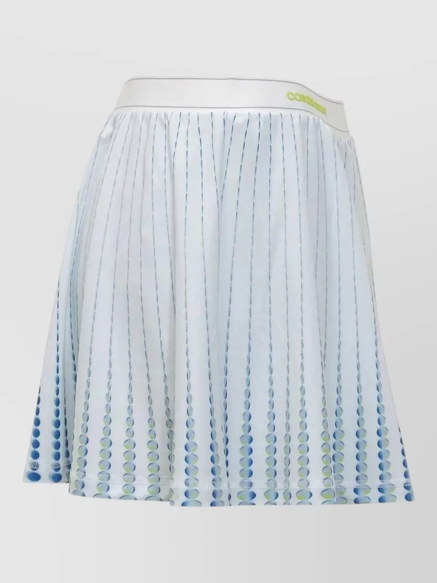 Casablanca Printed Pleated Mini Skirt