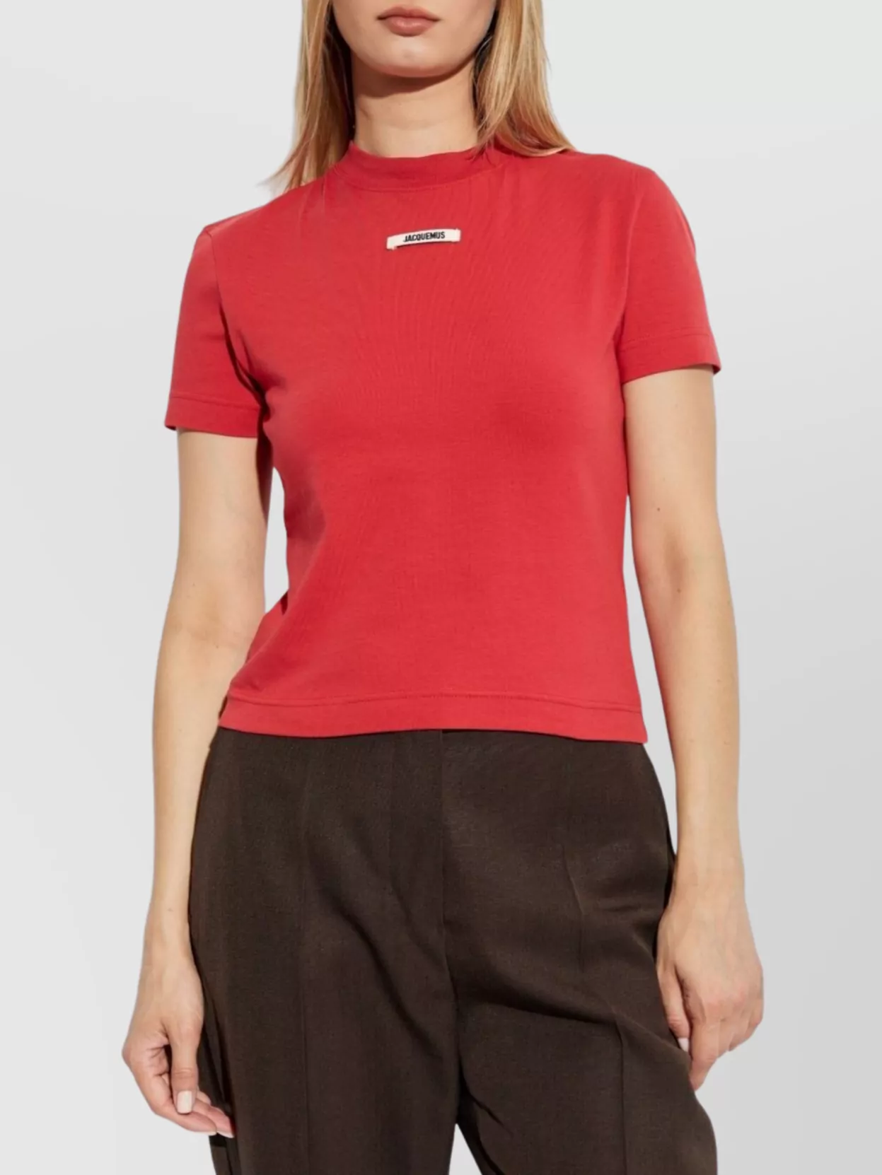 Jacquemus Ribbed Crew Neck Short Sleeve Top