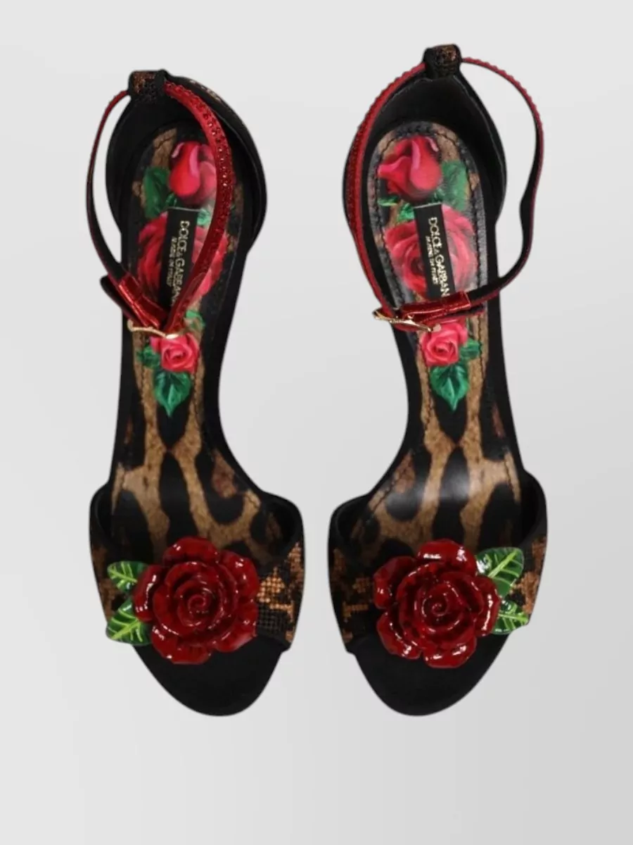 Dolce&Gabbana Leopard Crystal-Embellished Sandals