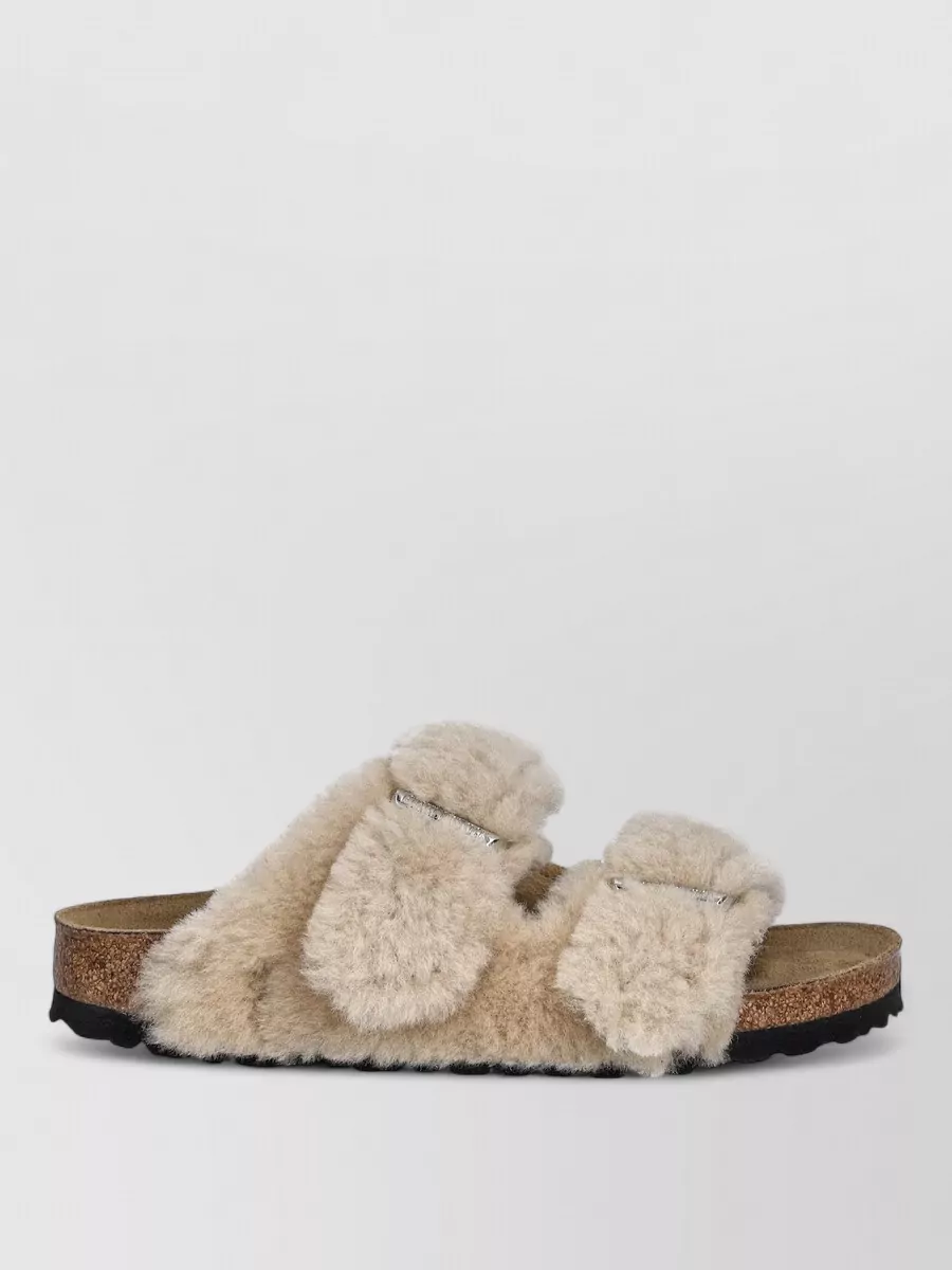 Birkenstock Arizona Flat Sandals Faux Fur Straps