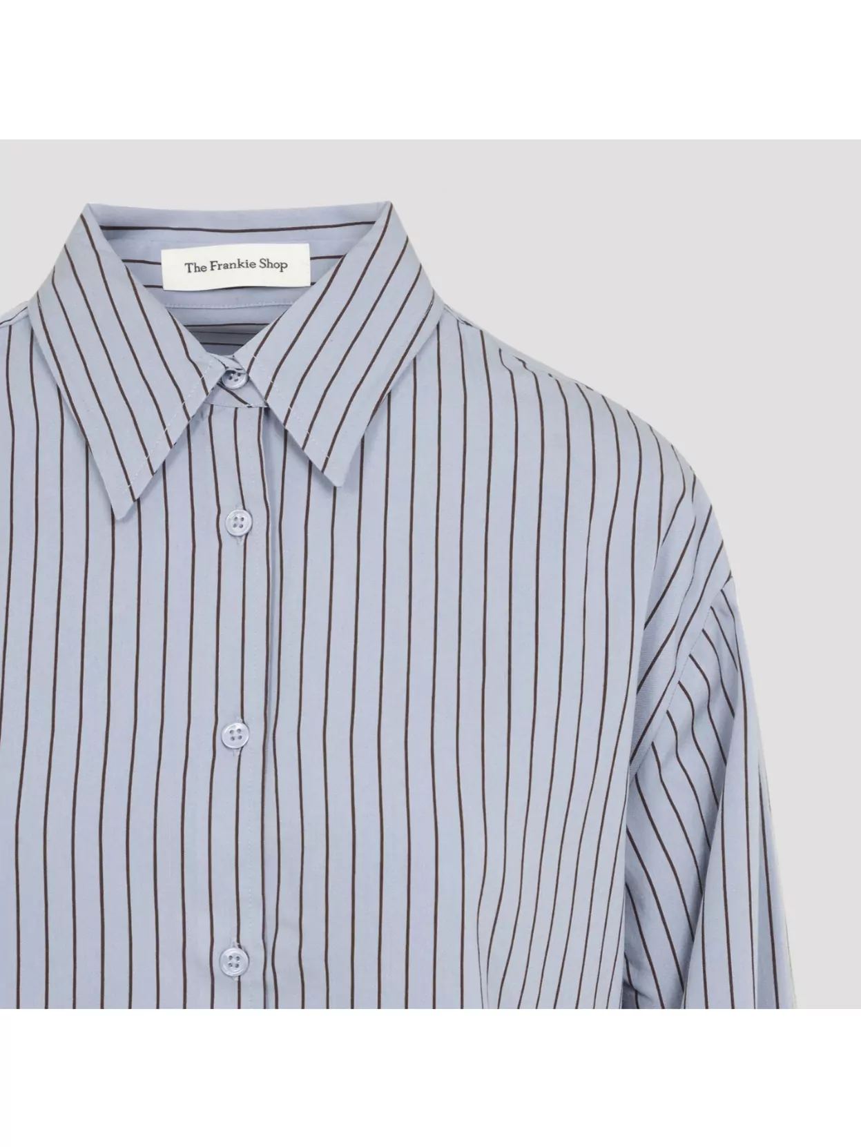 The Frankie Shop Striped Lyocell Shirt Dropped Shoulders