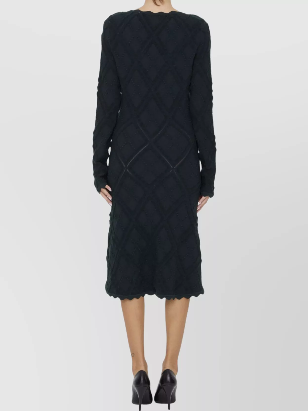 Burberry Scalloped Edges Knit Dress