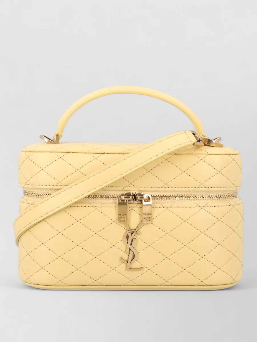 Saint Laurent Gaby Mini Lambskin Vanity Cross-Body Bag