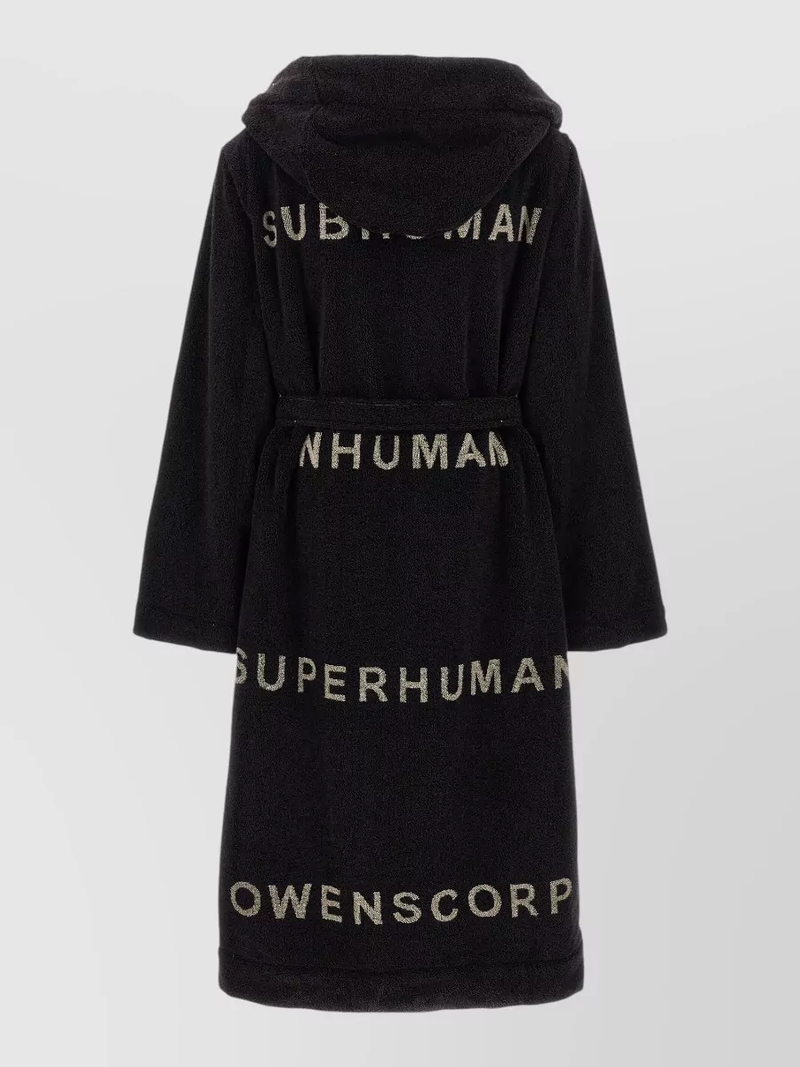 Rick Owens Hooded Cotton Terry Bathrobe