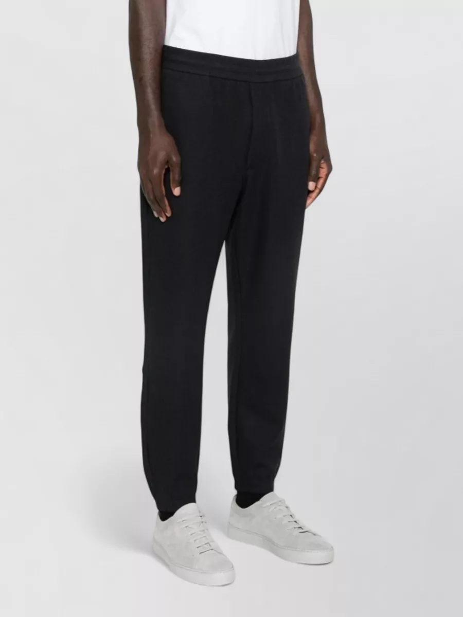 Emporio Armani Sweatpants Trousers Back Pockets Ribbed Cuffs