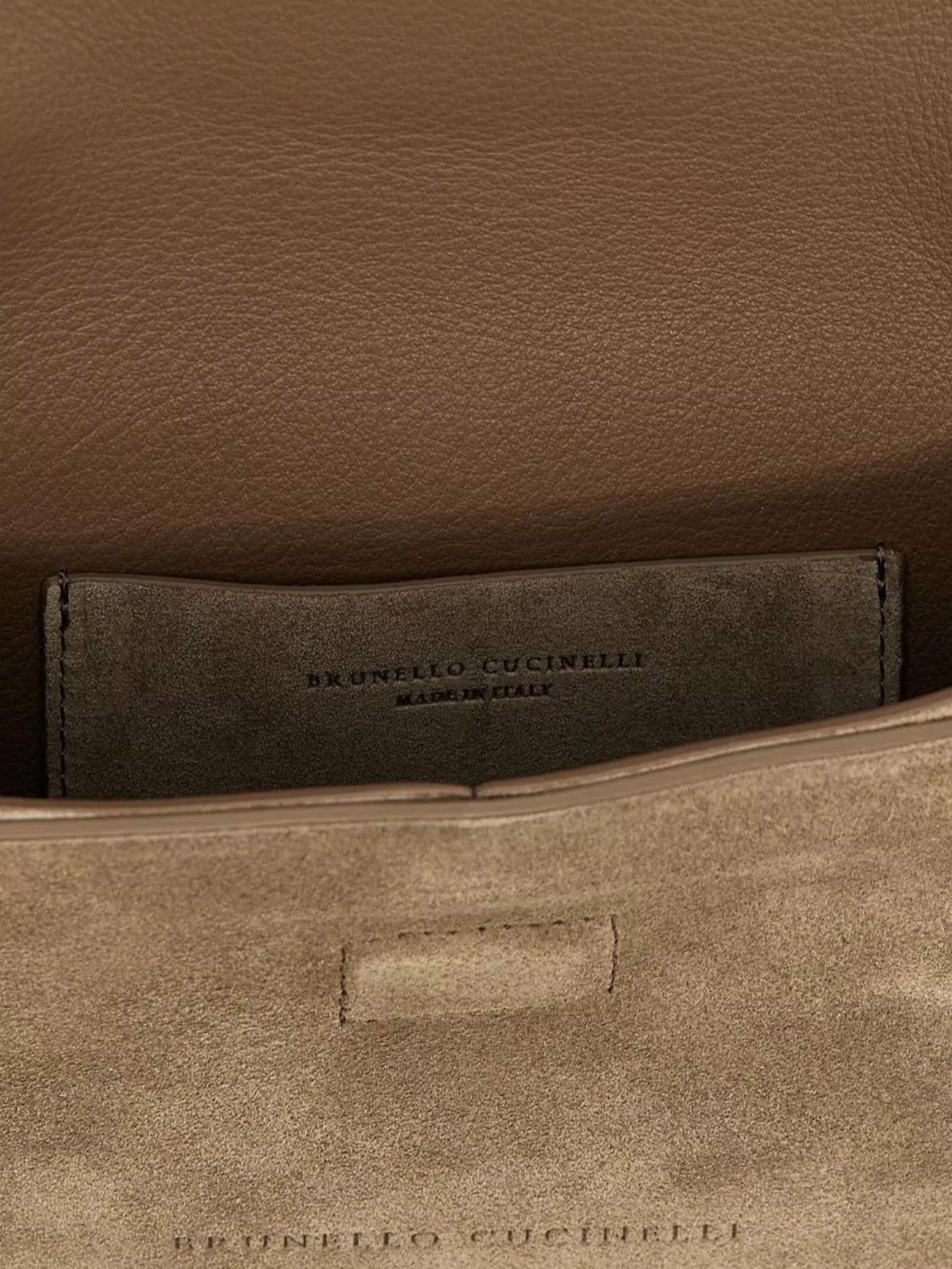 BRUNELLO CUCINELLI SUEDE ENVELOPE CLUTCH CHAIN STRAP
