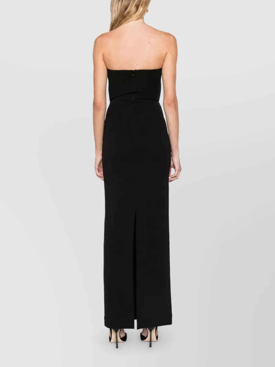 Solace London Crystal-Embellished Strapless Maxi Dress