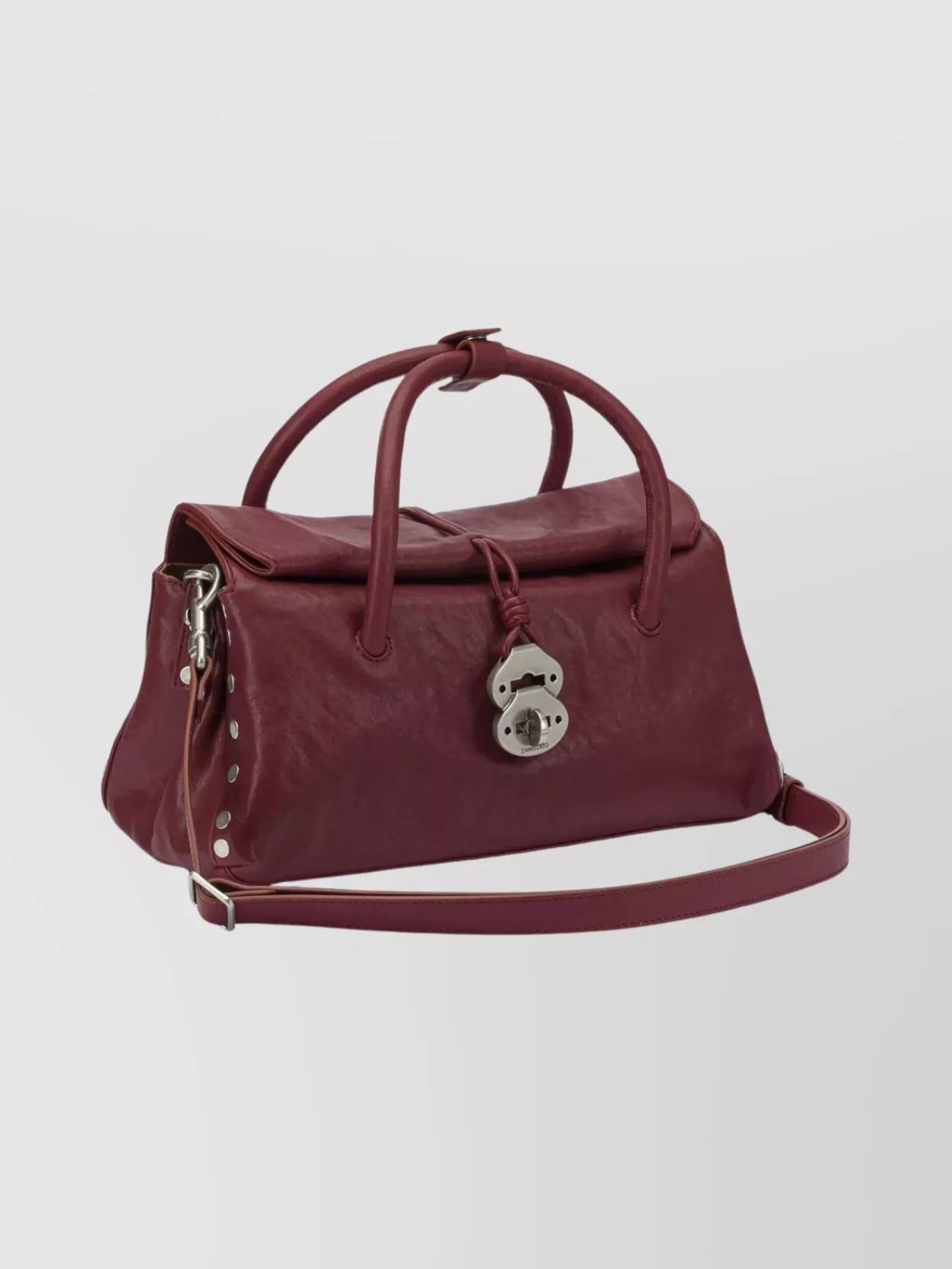 Zanellato Chic Shoulder Bag Featuring Studded Accents