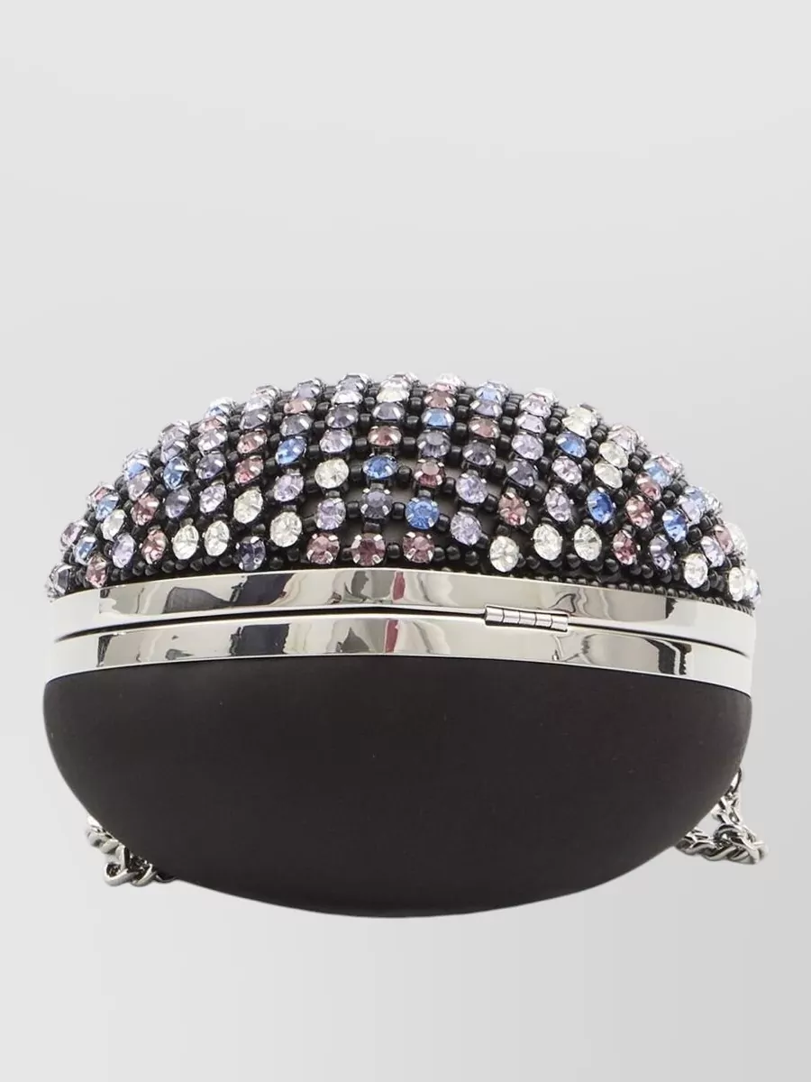 Self-Portrait Diamante Mini Crystal-Embellished Heart Clutch Bag