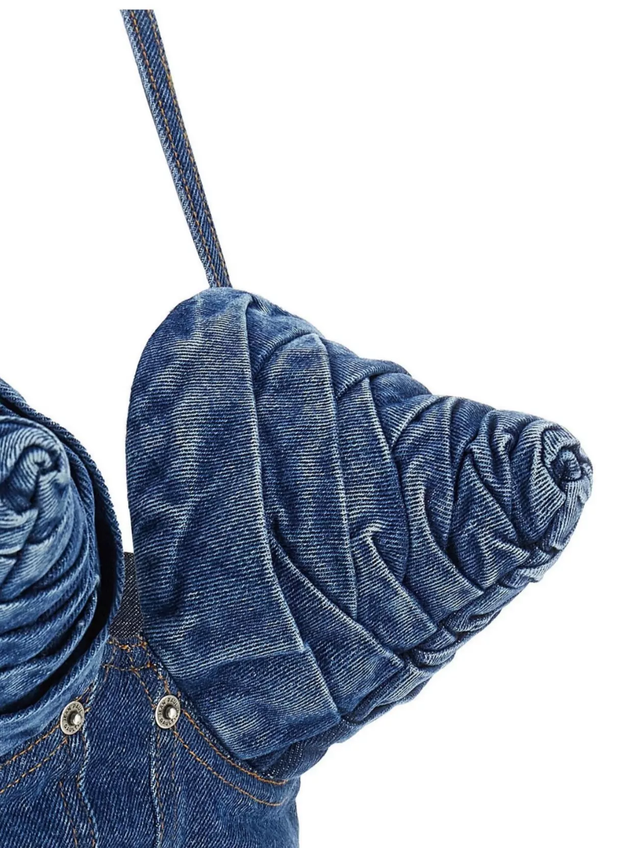 Shop Jean Paul Gaultier Gathered Top With Strap Design And Structured Cups