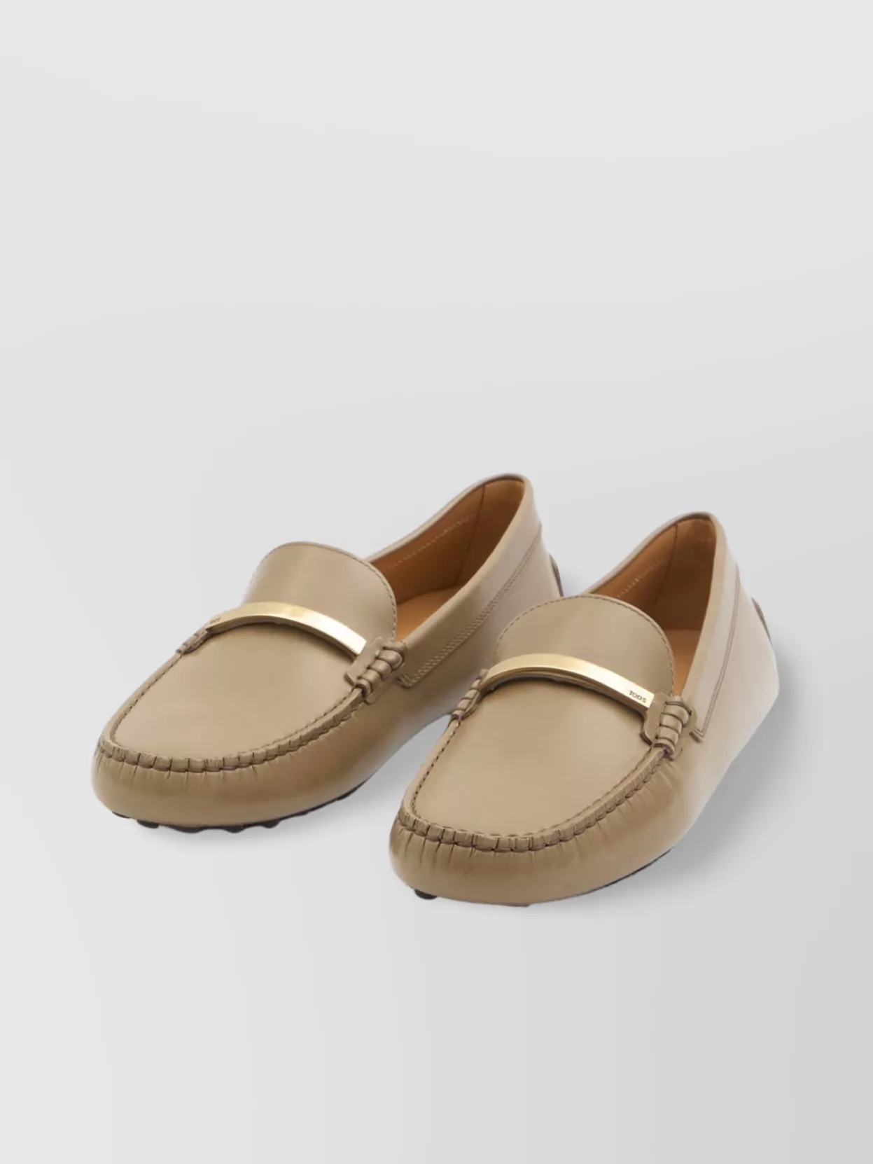 Tod's Moccasins Calfskin Metal Bar