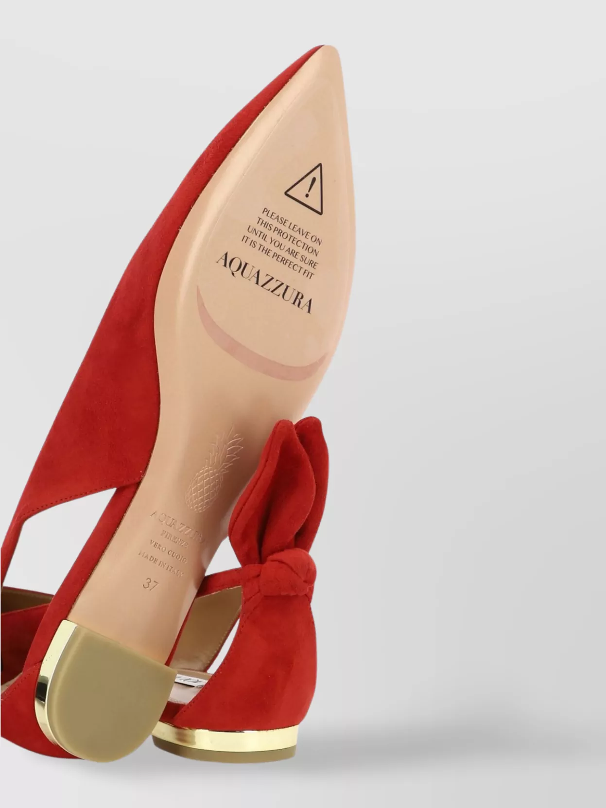 Aquazzura Bow Tie Suede Ballet Flats