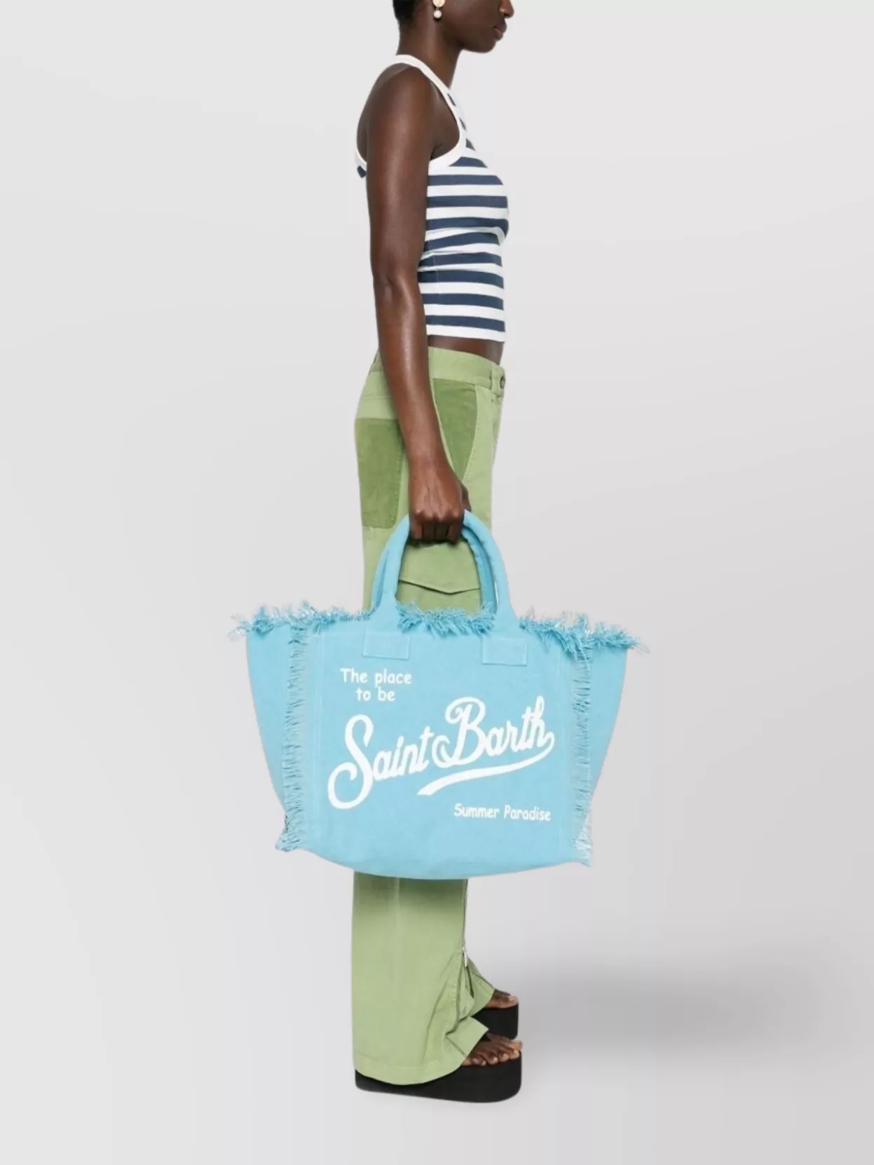 Mc2 Saint Barth Frayed Edge Tote Bag