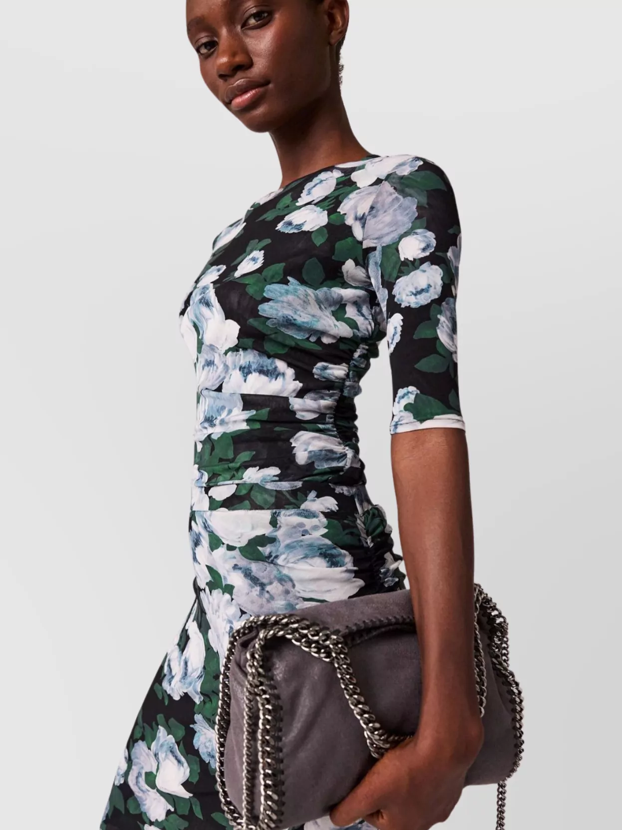 Stella Mccartney Floral Design Mesh Top