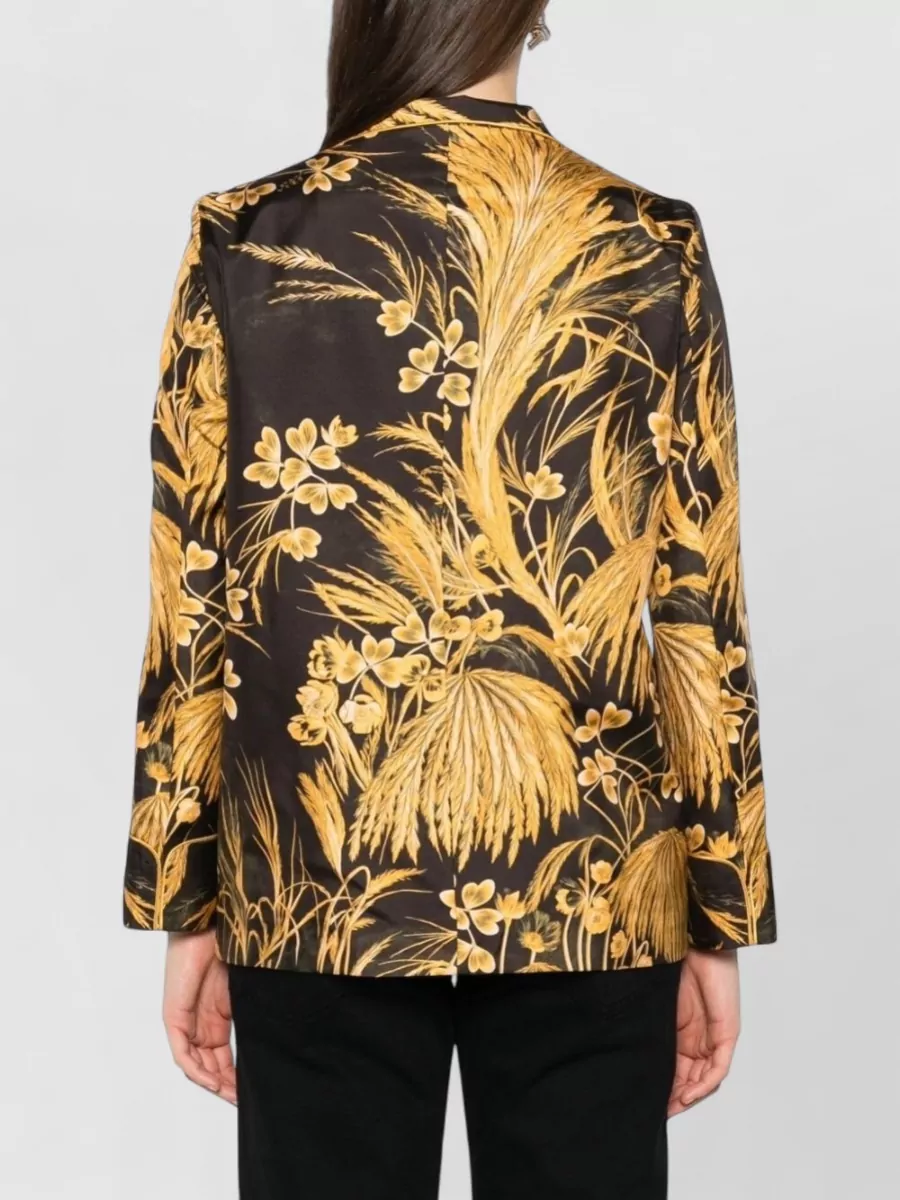 F.r.s For Restless Sleepers Silk Floral-Print Mandarin-Collar Long-Sleeve Shirt