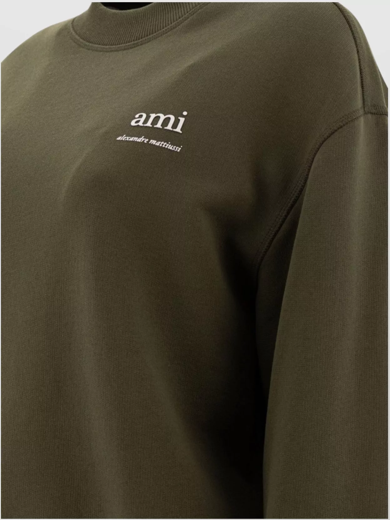 Ami Paris Crew Neck Cuffs And Hem