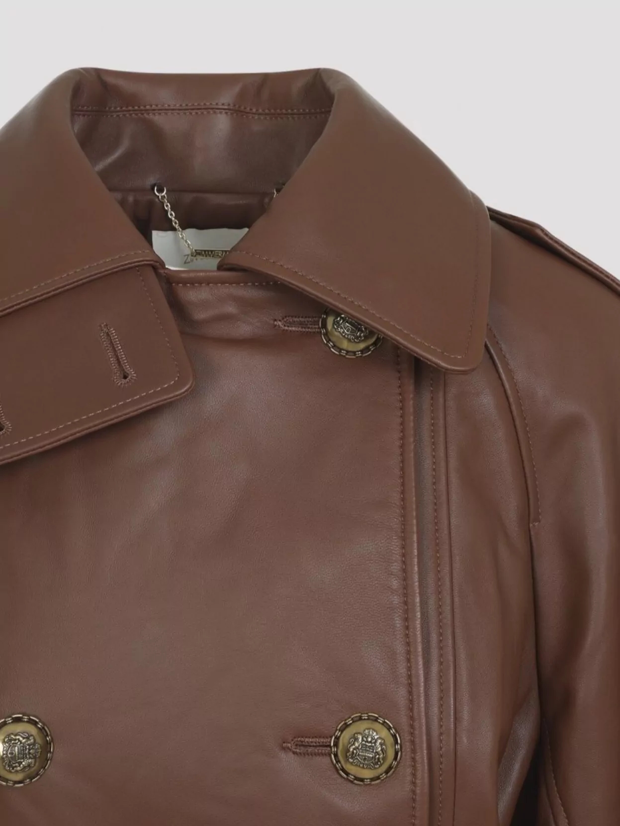 Zimmermann Crop Trench Leather Hypnotic