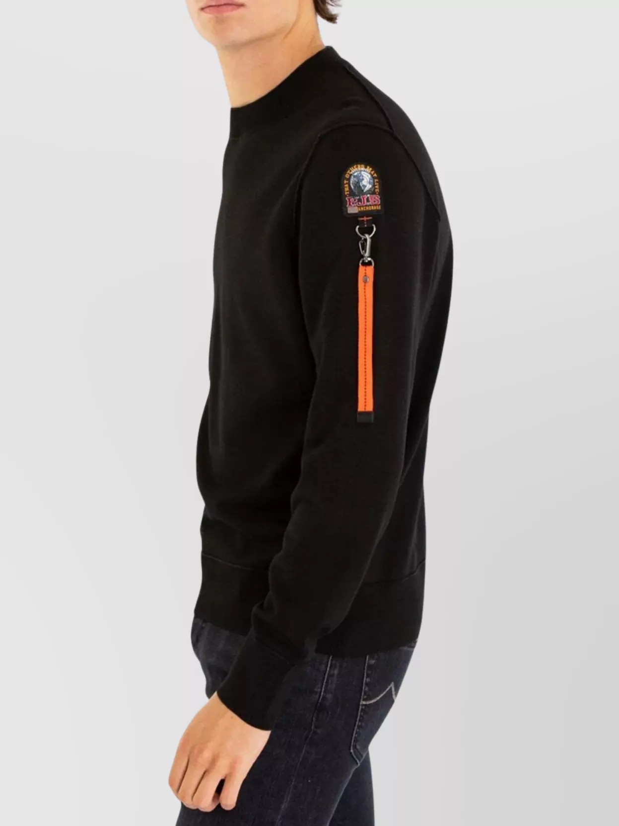 Parajumpers Men's Sweater With Shoulder Patch And Zipper