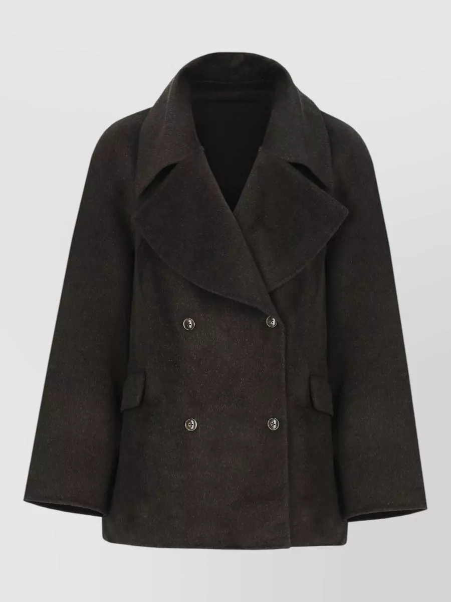 Loulou Studio cashmere wool oversized double-breasted jacket