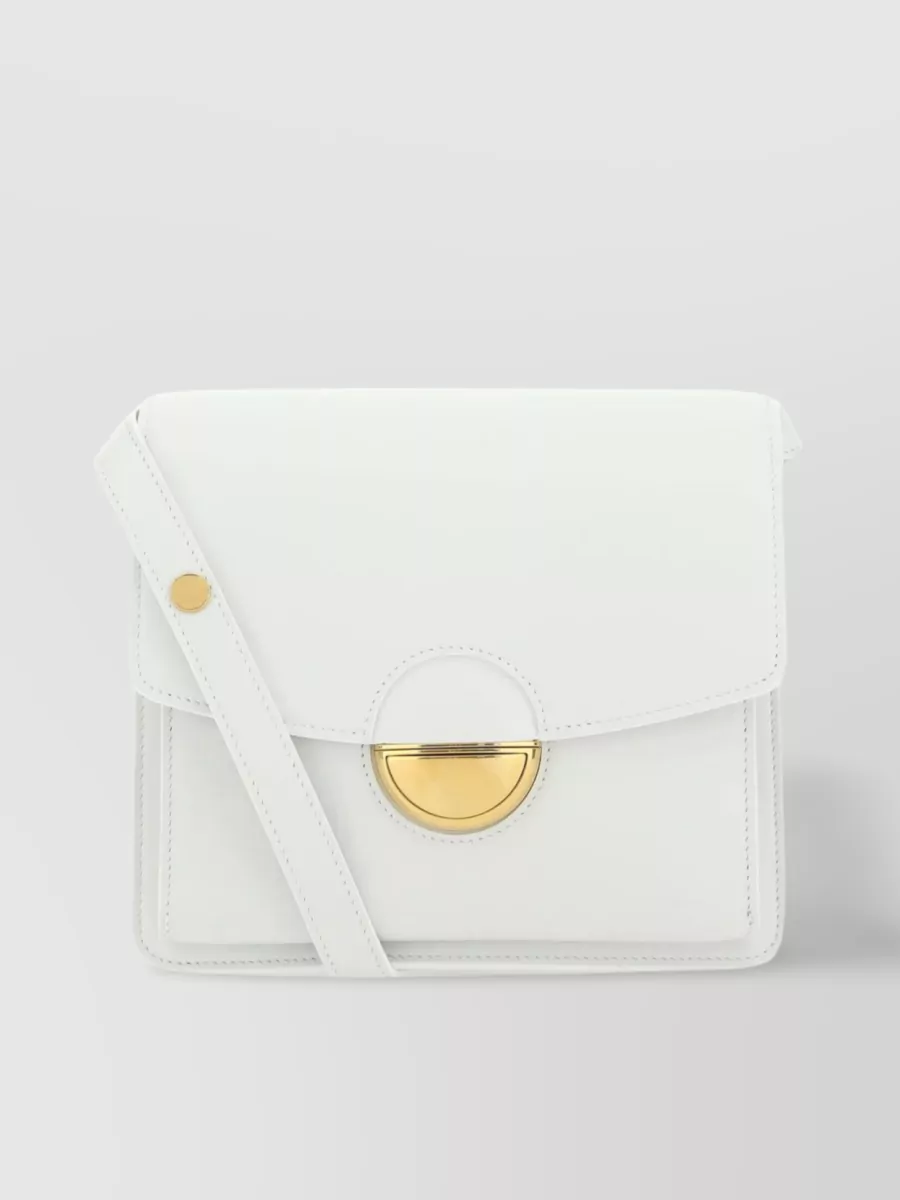 Shop Proenza Schouler Dia Structured Leather Shoulder Bag In White