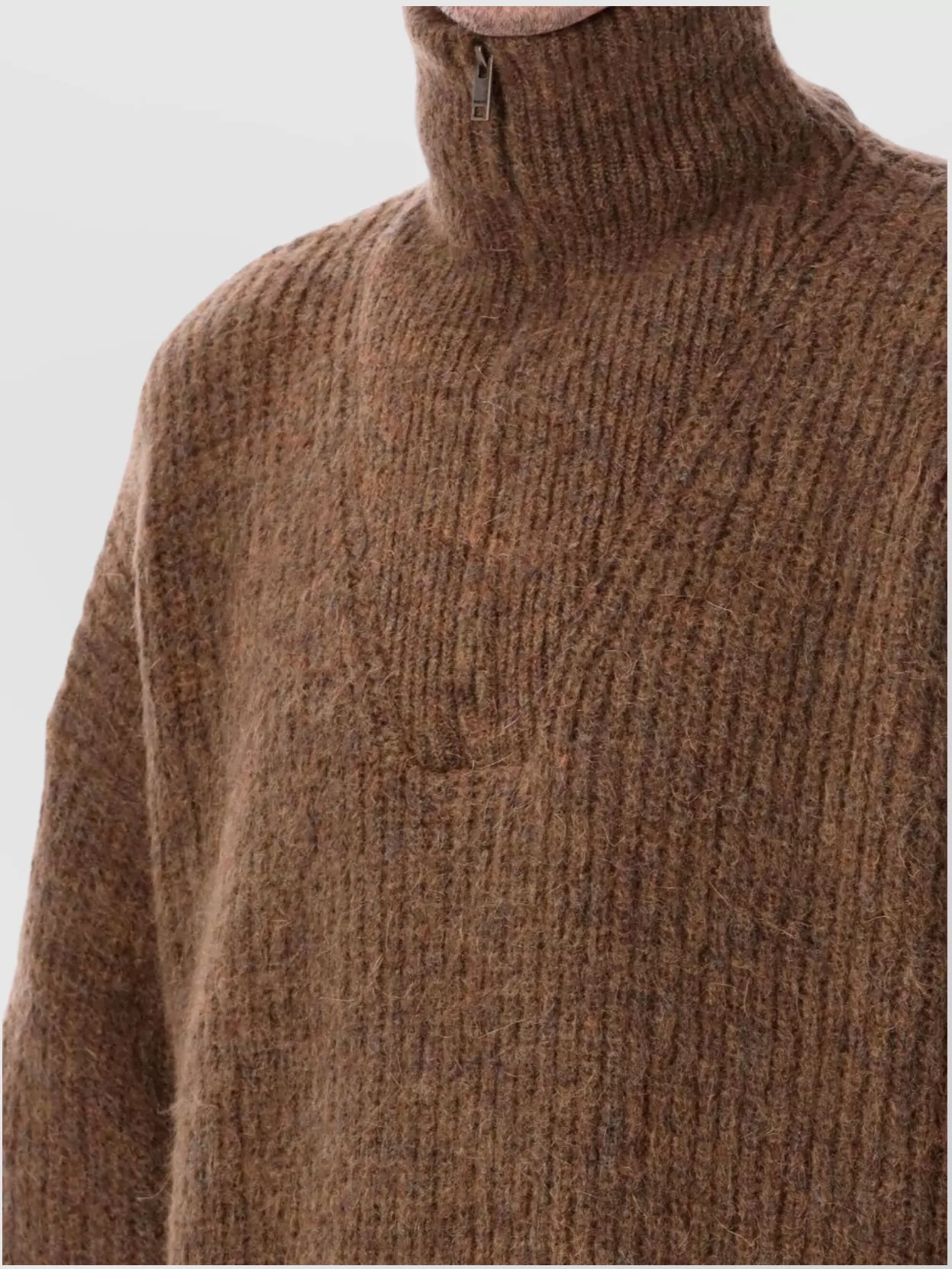 Isabel Marant Half Zip Sweater High Collar