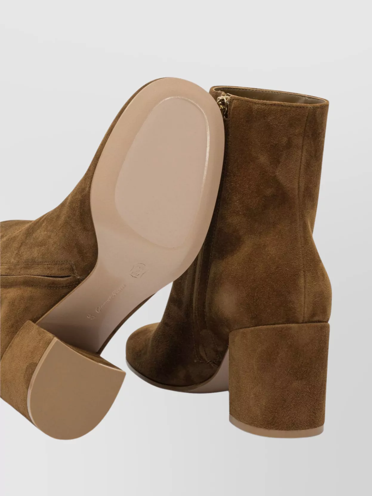 Gianvito Rossi Block Heel Suede Ankle Boots