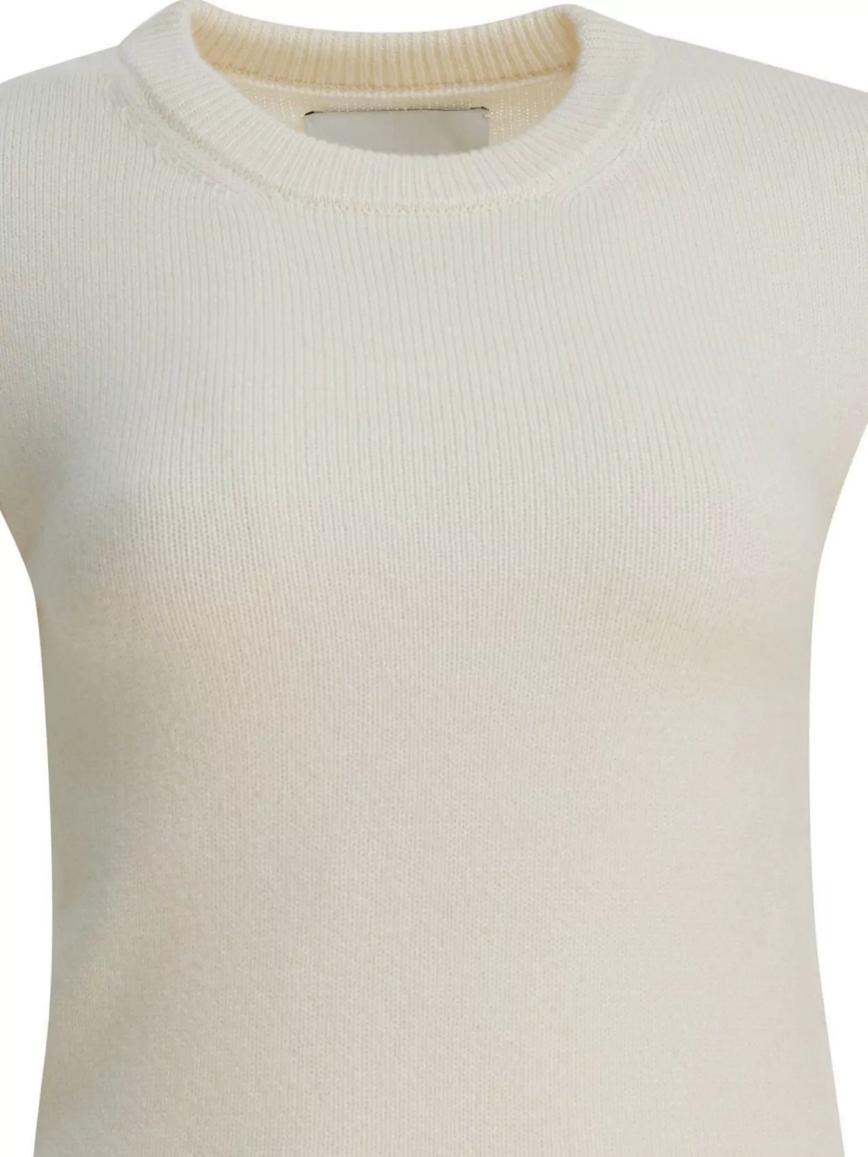 Sa Su Phi Short Sleeve Knit Top With Ribbed Neckline And Hem