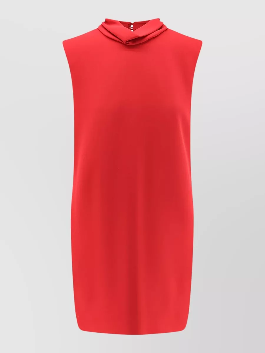 Valentino Silk Draped Sleeveless Mini Dress
